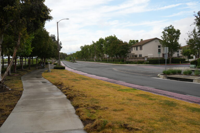 Fairfield Ranch Trail before turf transformation