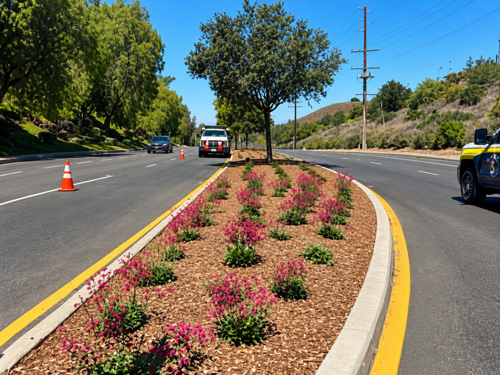Agoura Road Medians after turf transformation