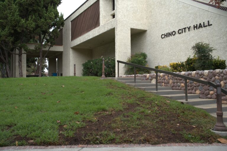 Chino City Hall before turf transformation